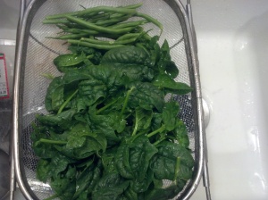 spinach and green Beans